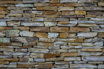 Stone wall of a mountain church in the Rondane National Park in Norway - 2