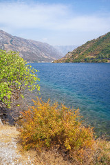 Autumn day of the Bay of Kotor. Montenegro