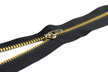 zipper isolated on white background