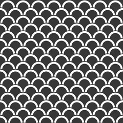 Seamless pattern scale or wave background in asian style