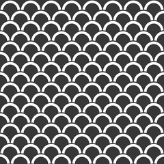 Fototapeta premium Seamless pattern scale or wave background in asian style