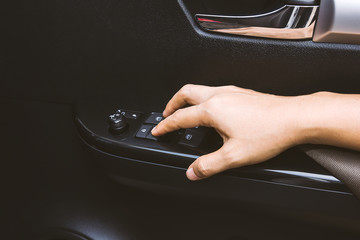 Door control buttons ,car interior