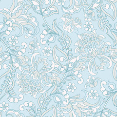 vintage floral seamless patten. seamless vector background