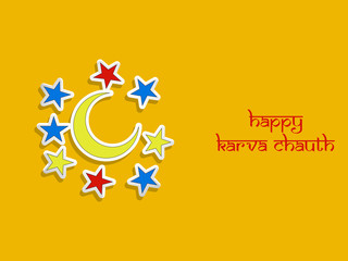 illustration of elements of Hindu Festival Karwa Chauth background