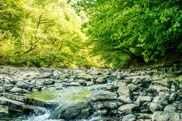 Mountain river stream landscape, Azerbaijan