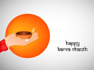 illustration of elements of Hindu Festival Karwa Chauth background