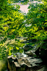 Mountain river stream landscape, Azerbaijan
