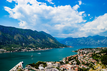 Fototapeta premium Magnificent view of Kotor Bay Montenegro