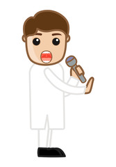 Political Man Announcing in Function