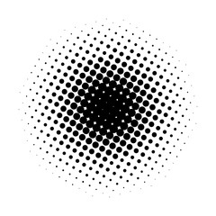 Circle gradient halftone dots background. Pop art template, texture. Vector illustration. - 171837520