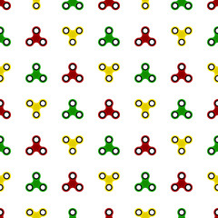 Fidget spinners seamless pattern. Vector illustration.