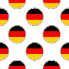 Seamless pattern from the circles with Germany flag