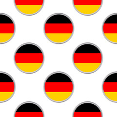 Naklejka premium Seamless pattern from the circles with Germany flag