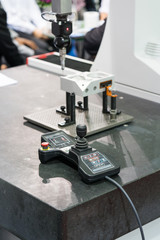 operator inspection high precision part by CMM coordinate measuring machine