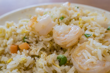 Delicious taiwanese style shrimp fry rice