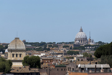 Fototapeta na wymiar View of roofs of Rome