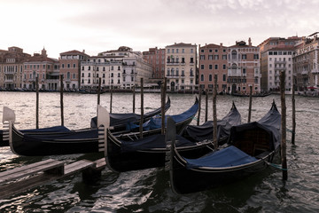 Fototapeta na wymiar View of Gondola in Venice canal