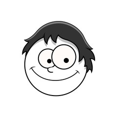 Obraz premium Smiling Cartoon Face Expression