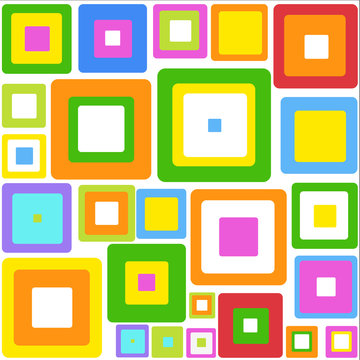 Colorful Squares Pattern Background