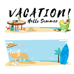 Banner Vacation concept  - vector illustration