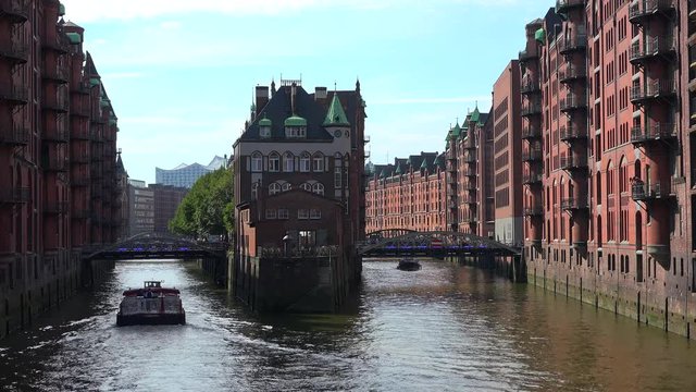 Hamburg Speicherstadt (placed in northern Germany) at a nice sunny summer day