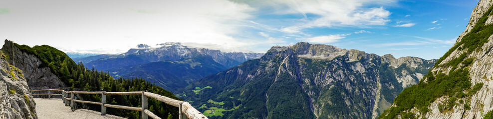 Naklejka na ściany i meble panorama from alps of austria