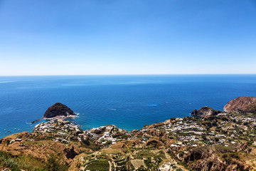 Vue sur San Angelo, Ischia,  golfe de Naples, région de Campanie, Italie