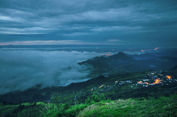 Phu tub boek. Mist on thailand  .petchaboon thailand 