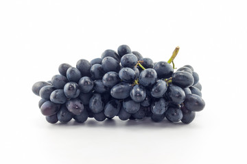 black grapes isolated on white background