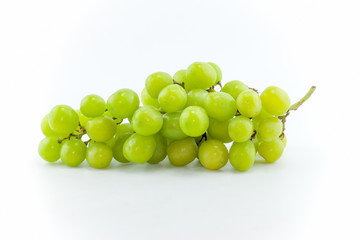 green grapes isolated on white background