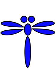 トンボ（単色、青）