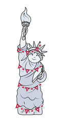 Decorative Statue of Liberty Vector