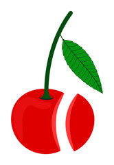Cherry Slice Vector