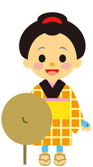 江戸時代　時代劇　旅姿の女性