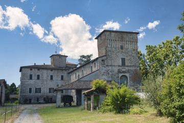 Obraz premium Rural castle near Torrechiara (Italy)