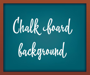 Light Blue school chalkboard with frame vector. Template for your design.