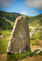 Crómlech, monumento megalítico, Valle de Aézcoa, Navarra, España