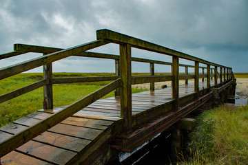 Br&uuml;cke in St. Peter- Ording / Nordsee