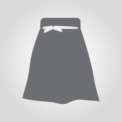 Midi flared skirt vector icon