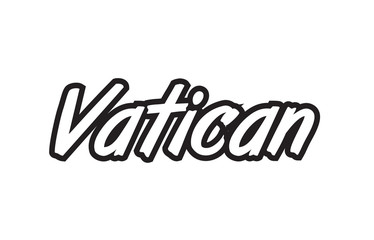 vatican europe capital text logo black white icon design