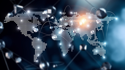 International business partnership. Mixed media