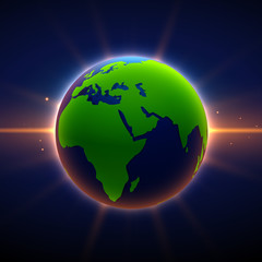 earth background with glowing light effect