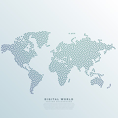 world map made with dots