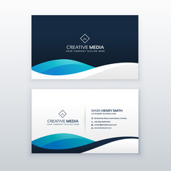 Fototapeta premium modern blue creative business card design