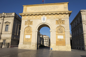Fototapeta na wymiar The beautiful city of Montpellier in France