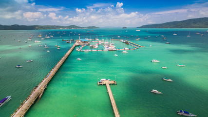 
Chalong bay is a center for intense boating activity. early mornings and late afternoons are the...