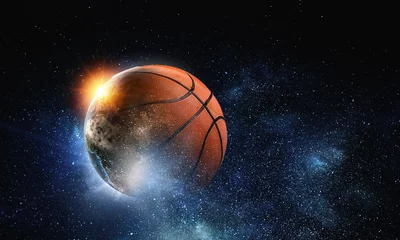 Fotobehang Basketball game concept © Sergey Nivens