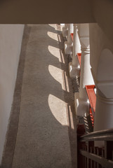 Shadow of a portico with columns