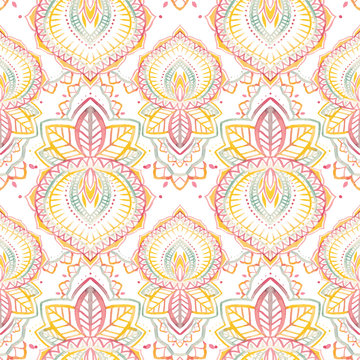 Watercolor native indian vector pattern