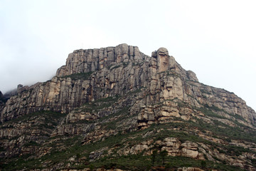 Fototapeta na wymiar Misty mountains Montserrat 